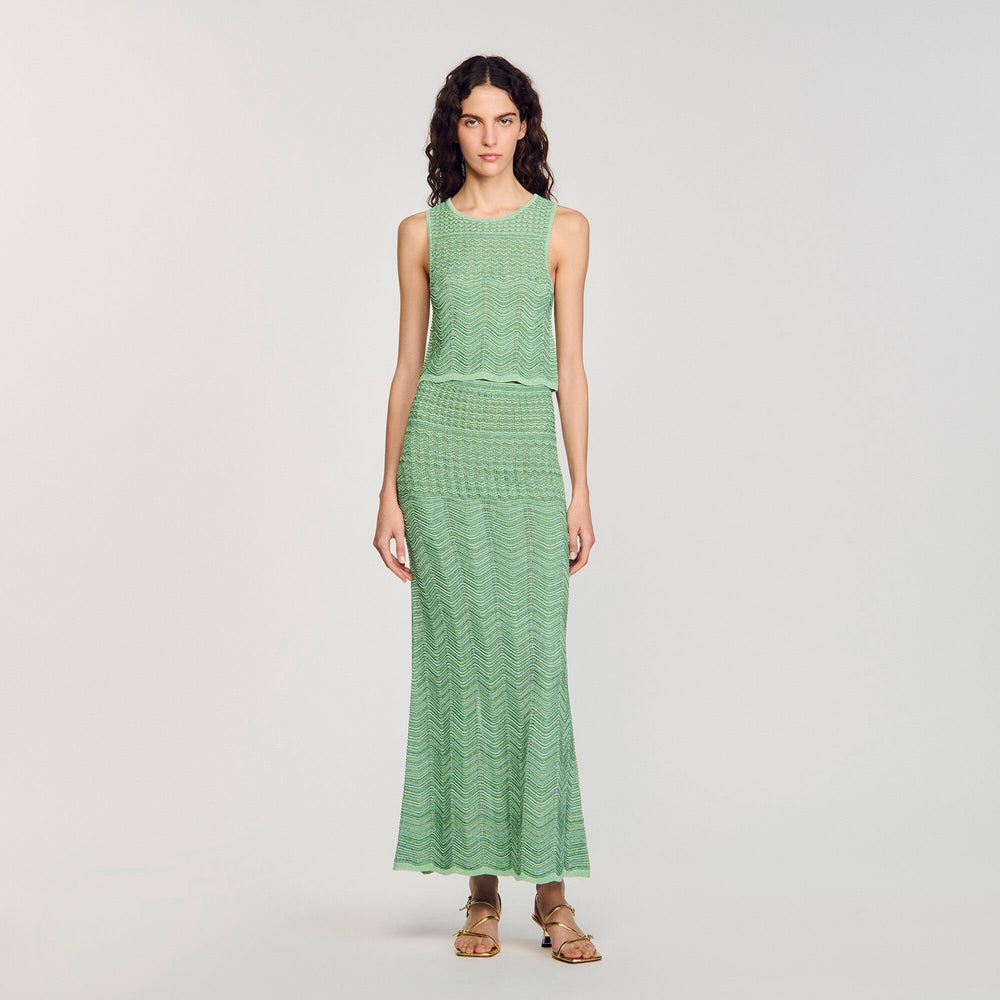 Sandro / Maxi knit skirt Mint