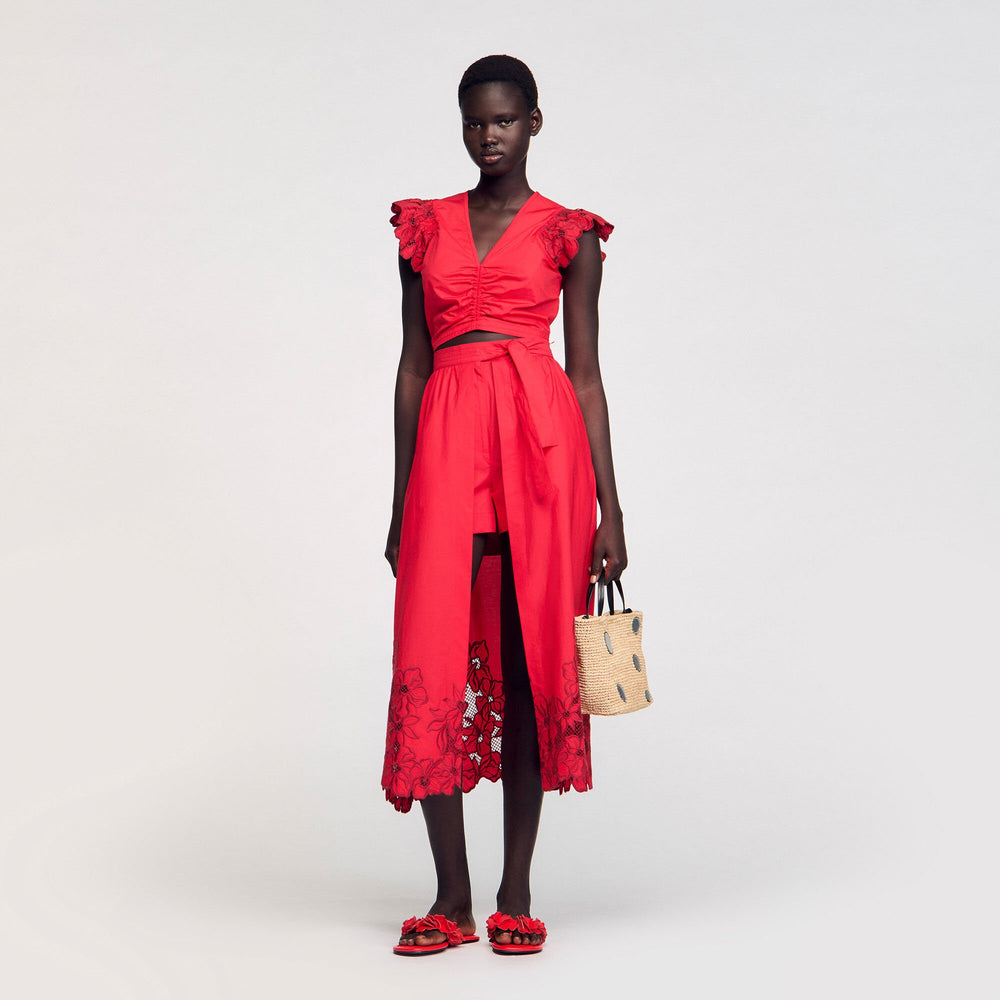 Sandro / Floral skort Red