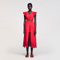 Sandro / Floral skort Red