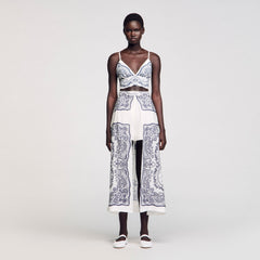 Sandro / Bandana-motif skirt shorts White / Blue
