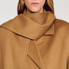 Sandro / Oversized Wool Coat Camel