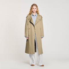 Sandro / Belted trench coat Olive Green