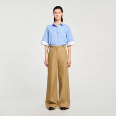 Sandro / Cotton suit trousers Beige