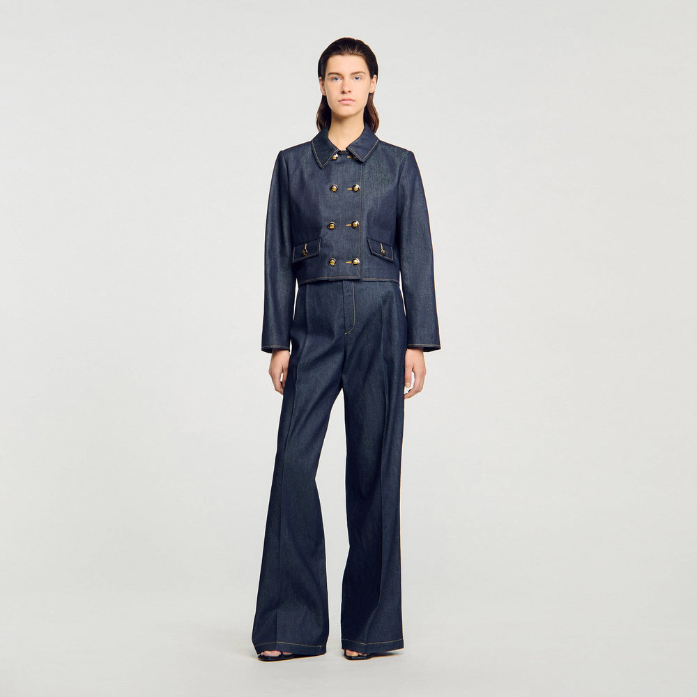 Sandro / Denim suit trousers Deep Blue