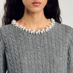 Sandro / Cable knit sweater Grey