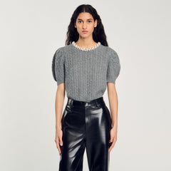 Sandro / Cable knit sweater Grey