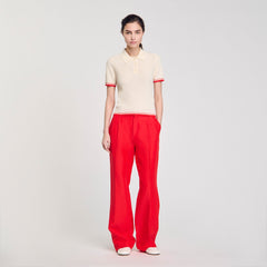 Sandro / Polo-neck sweater Ecru