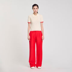 Sandro / Polo-neck sweater Ecru