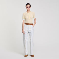 Sandro / Short-sleeved sweater Light Yellow