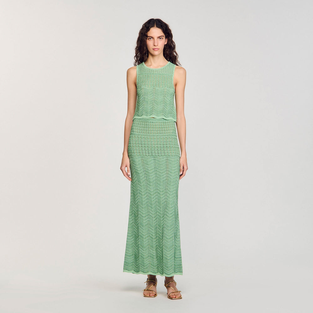 Sandro / Decorative knit top Mint