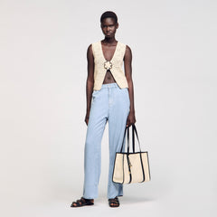Sandro / Crochet vest Ecru