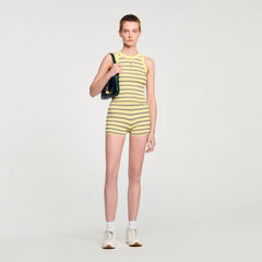 Sandro / Striped knit vest top Light Yellow