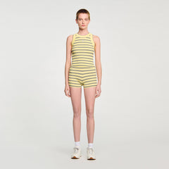 Sandro / Striped knit vest top Light Yellow