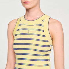 Sandro / Striped knit vest top Light Yellow