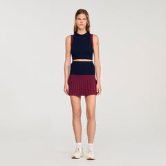 Sandro / Two-tone knit top Navy Blue
