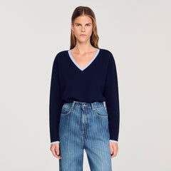 Sandro / Wool and cashmere sweater Navy Blue