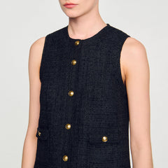 Sandro / Mini tweed dress Black