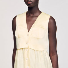 Sandro / Linen maxi dress Light Yellow