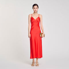 Sandro / Flowy dress with straps Poppy