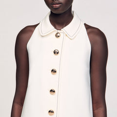 Sandro / Peter Pan collar mini dress Ecru