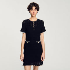 Sandro / Mini knit dress Black