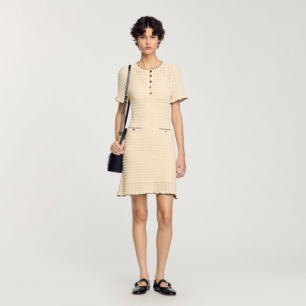 Sandro / Mini knit dress Vanilla