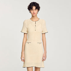 Sandro / Mini knit dress Vanilla