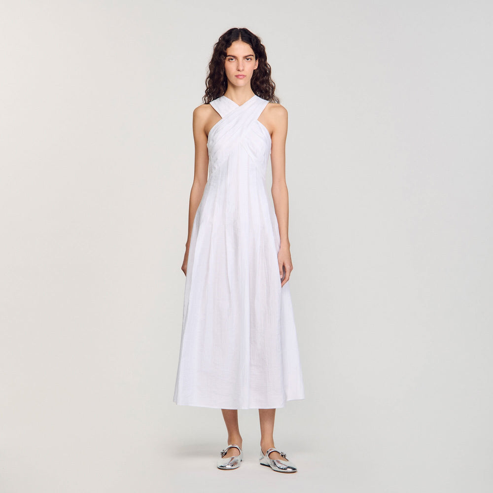 Sandro / Wrap maxi dress White