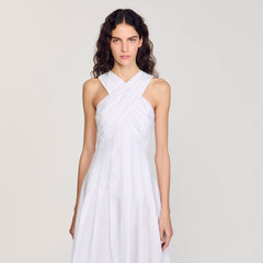 Sandro / Wrap maxi dress White