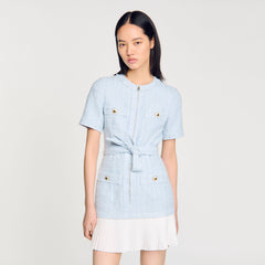 Sandro / Mini tweed dress Sky Blue