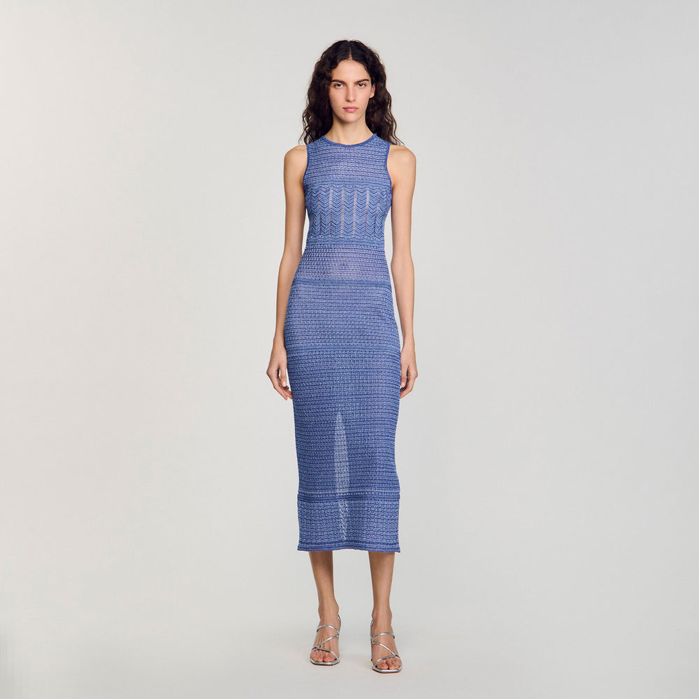 Sandro / Knit midi dress Royal Blue