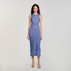 Sandro / Knit midi dress Royal Blue