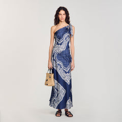 Sandro / Bandana-print maxi dress Blu / White