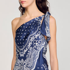 Sandro / Bandana-print maxi dress Blu / White