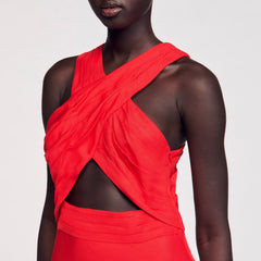 Sandro / Maxi wraparound dress Red