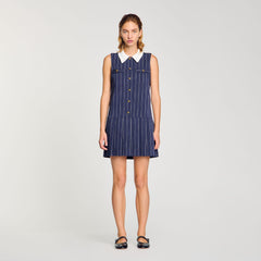 Sandro / Mini striped dress Navy / Ecru