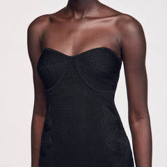 Sandro / Bustier knit dress Black