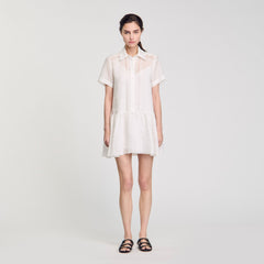 Sandro / Mini dress with lace details White