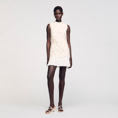 Sandro / Mini guipure dress Ecru