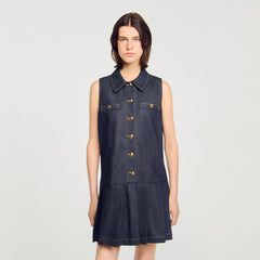 Sandro / Mini denim dress Deep Blue