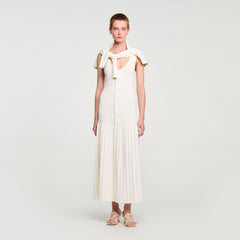 Sandro / Knit maxi dress Ecru