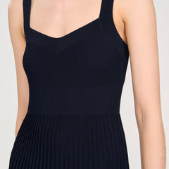 Sandro / Mini knit dress Navy Blue
