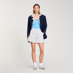 Sandro / Striped shorts Blue / Ecru