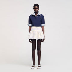 Sandro / Striped skort Ecru / Jean