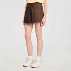 Sandro / Drawstring pleated skort Brown