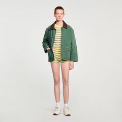 Sandro / Striped knit shorts Light Yellow