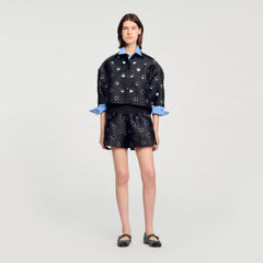 Sandro / Rhinestone shorts Black