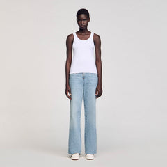 Sandro / Vest top with rhinestones White