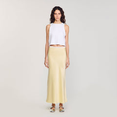 Sandro / Beaded crop top Ecru