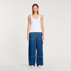 Sandro / Ribbed vest top Black / White
